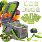 22-in-1 manual vegetable chopper with container multifunctional cheese grater potato slicer & fruit and vegetable cutter
