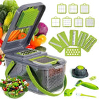 22-in-1 manual vegetable chopper with container multifunctional cheese grater potato slicer & fruit and vegetable cutter