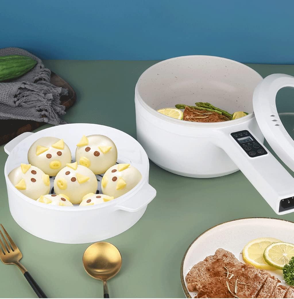 Marmite électrique portable avec cuiseur vapeur