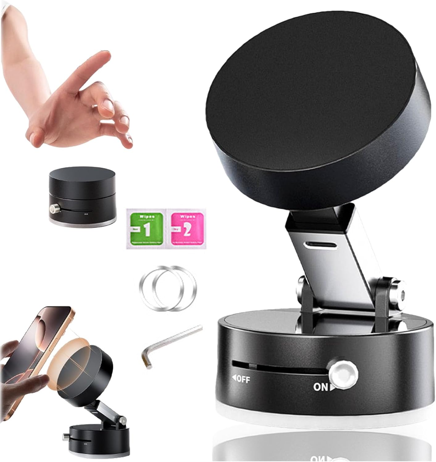 Support Téléphone Magnétique à Aspiration