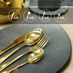 Couverts de luxe en forme d'œuf 24 pièces