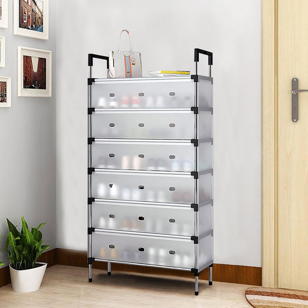 Étagère à Chaussures Fermée 6 Niveaux