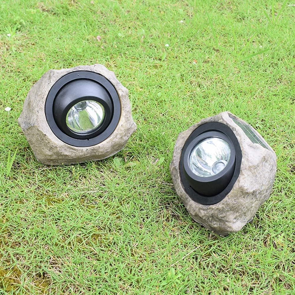 2 lampe solaire en pierre de jardin ( 2 lampe )
